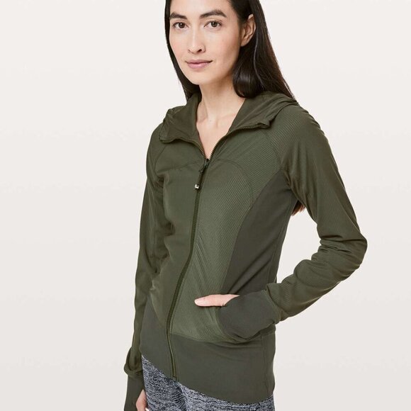 Lululemon In Flux Jacket-Gator Green- Size 4 - Picture 1 of 12